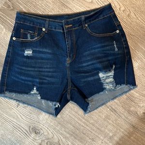 Blue jean shorts